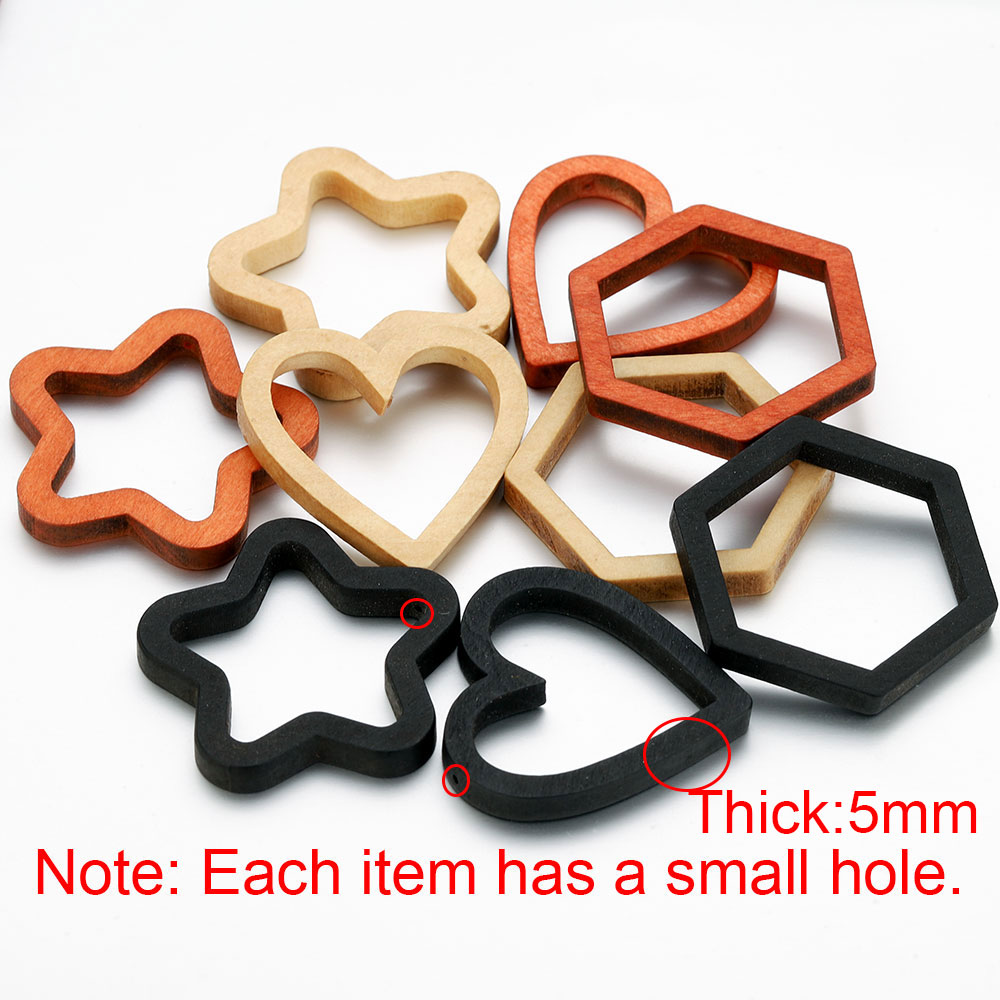 10pcs Wood Heart Square Silico - огляд і ціна Crafting Resin