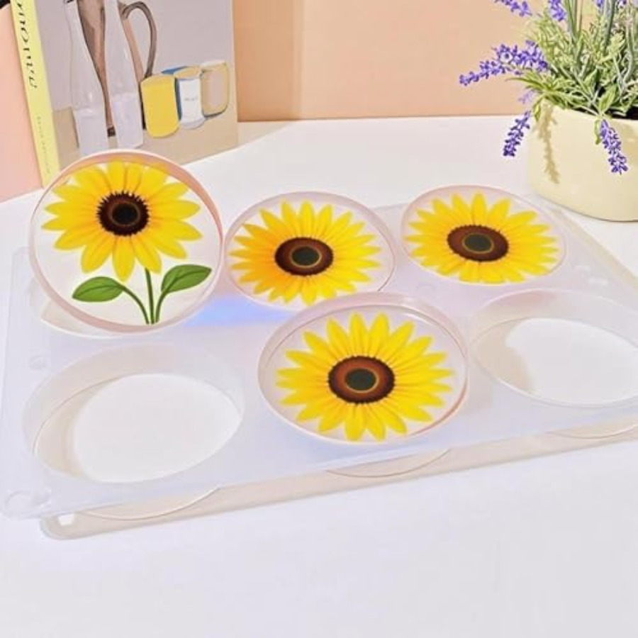 6-Cavity Deep Round Coaster Si - огляд і ціна Flower Preservation Resin
