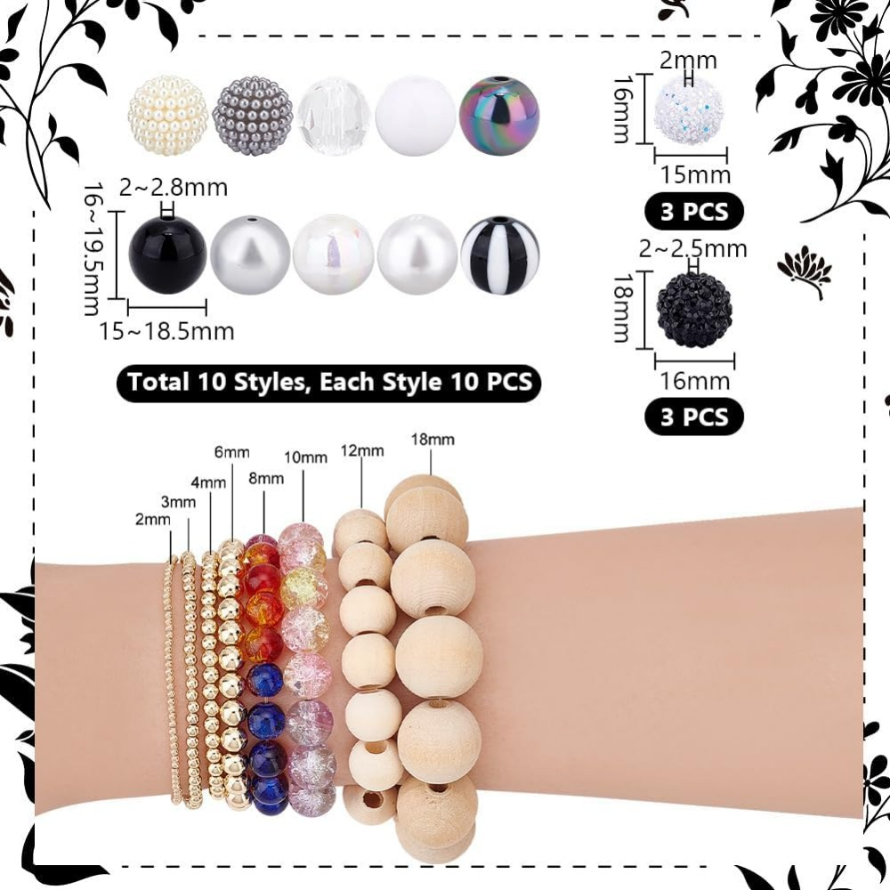 106pcs Chunky Beads 12 Styles  - огляд і ціна Crafting Resin