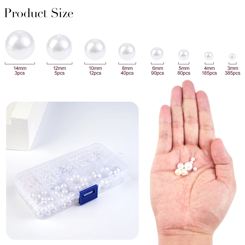 800pcs Artificial Faux Pearl R - огляд і ціна Crafting Resin