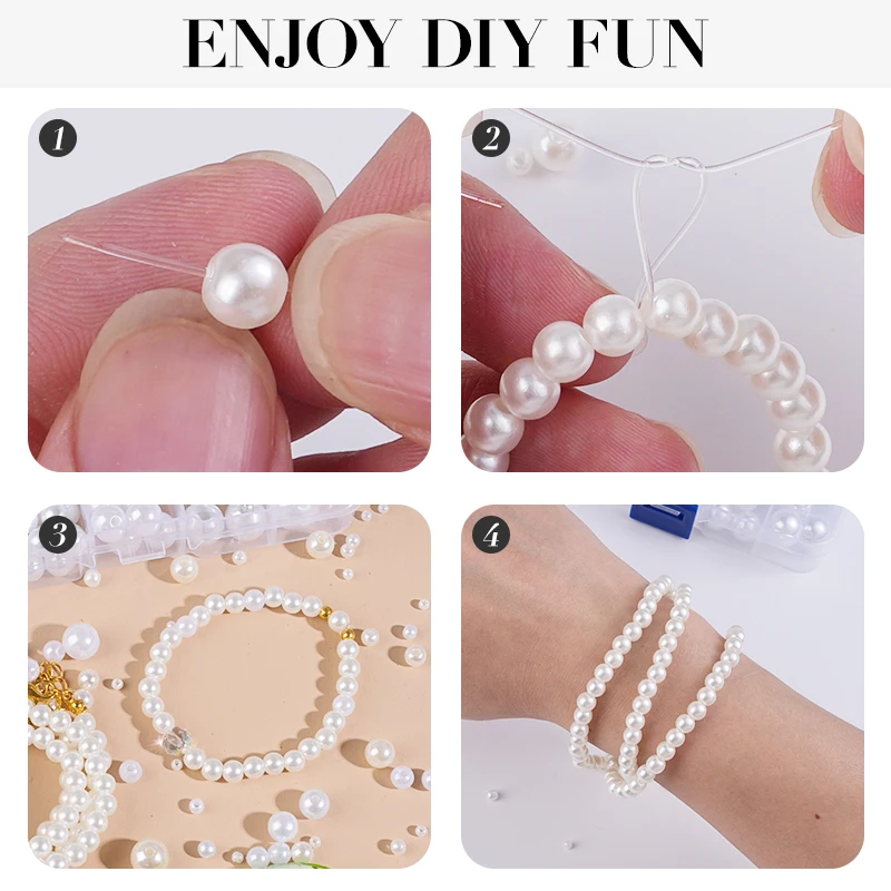 800pcs Artificial Faux Pearl R - огляд і ціна Crafting Resin